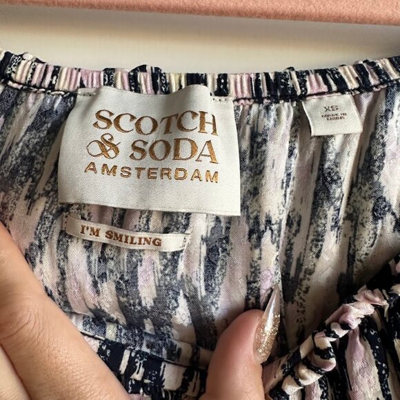 Scotch & Soda Off the Shoulder Ruffle Mini Dress size XS - Picture 6 of 10